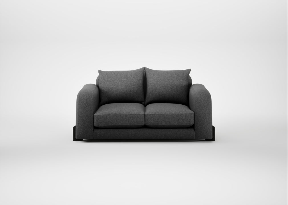 Nuvola 2 Seater Sofa Melton Wool Shale / Black