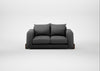 Nuvola 2 Seater Sofa Melton Wool Shale / Walnut Stained