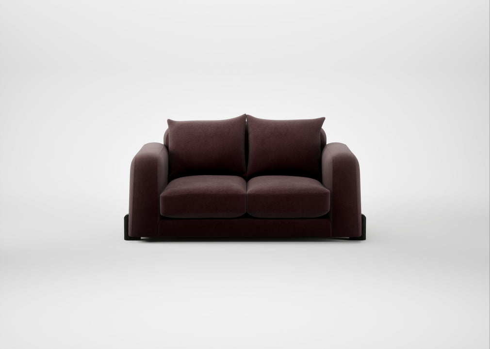 Nuvola 2 Seater Sofa Smart Luxe Velvet Acorn / Black