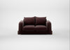 Nuvola 2 Seater Sofa Smart Luxe Velvet Acorn / Walnut Stained