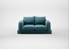 Nuvola 2 Seater Sofa Smart Luxe Velvet Airforce Blue / Black