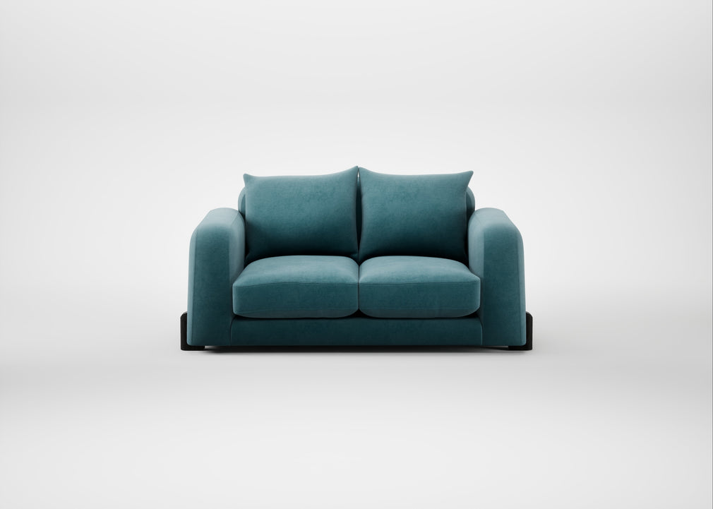 Nuvola 2 Seater Sofa Smart Luxe Velvet Airforce Blue / Black