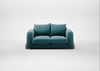 Nuvola 2 Seater Sofa Smart Luxe Velvet Airforce Blue / Natural