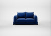 Nuvola 2 Seater Sofa Smart Luxe Velvet Azure / Black