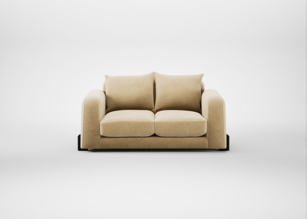 Nuvola 2 Seater Sofa Smart Luxe Velvet Biscuit / Black