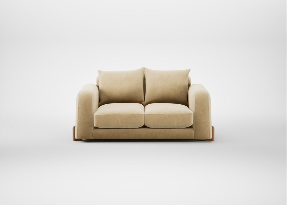 Nuvola 2 Seater Sofa Smart Luxe Velvet Biscuit / Natural