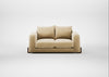 Nuvola 2 Seater Sofa Smart Luxe Velvet Biscuit / Walnut Stained