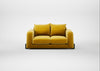 Nuvola 2 Seater Sofa Smart Luxe Velvet Canary / Black