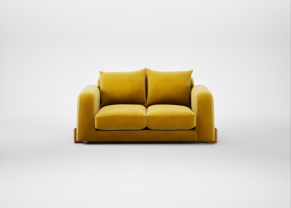 Nuvola 2 Seater Sofa Smart Luxe Velvet Canary / Natural
