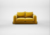 Nuvola 2 Seater Sofa Smart Luxe Velvet Canary / Walnut Stained