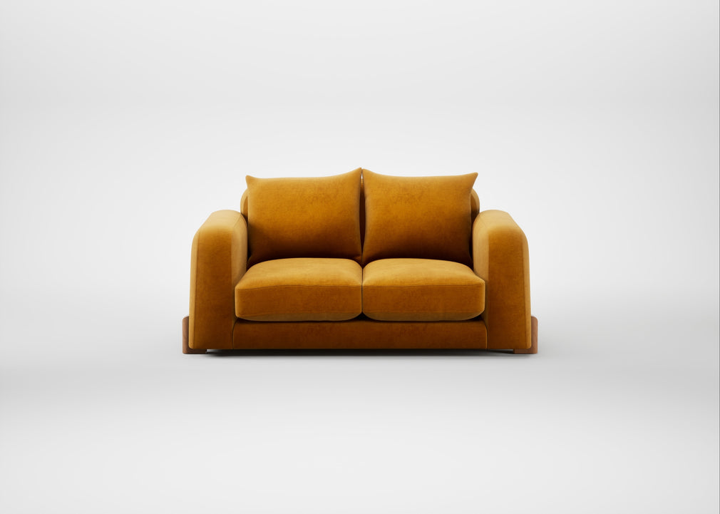 Nuvola 2 Seater Sofa Smart Luxe Velvet Cognac / Natural