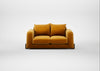 Nuvola 2 Seater Sofa Smart Luxe Velvet Cognac / Walnut Stained