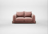 Nuvola 2 Seater Sofa Smart Luxe Velvet Dusky Pink / Walnut Stained