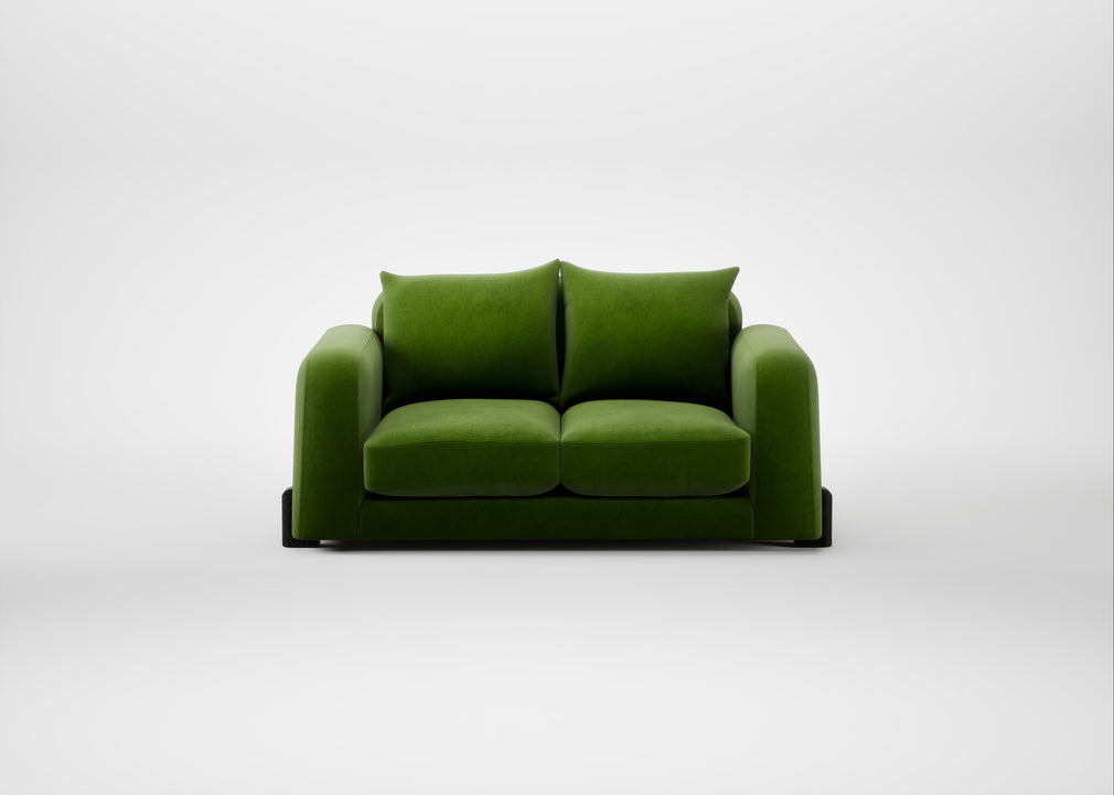 Nuvola 2 Seater Sofa Smart Luxe Velvet Grass / Black