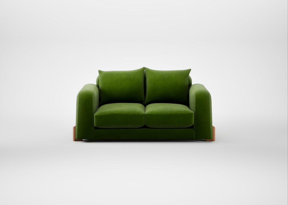Nuvola 2 Seater Sofa Smart Luxe Velvet Grass / Natural