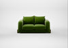 Nuvola 2 Seater Sofa Smart Luxe Velvet Grass / Walnut Stained