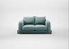 Nuvola 2 Seater Sofa Smart Luxe Velvet Mineral Blue / Black