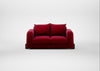 Nuvola 2 Seater Sofa Smart Luxe Velvet Mulberry / Black
