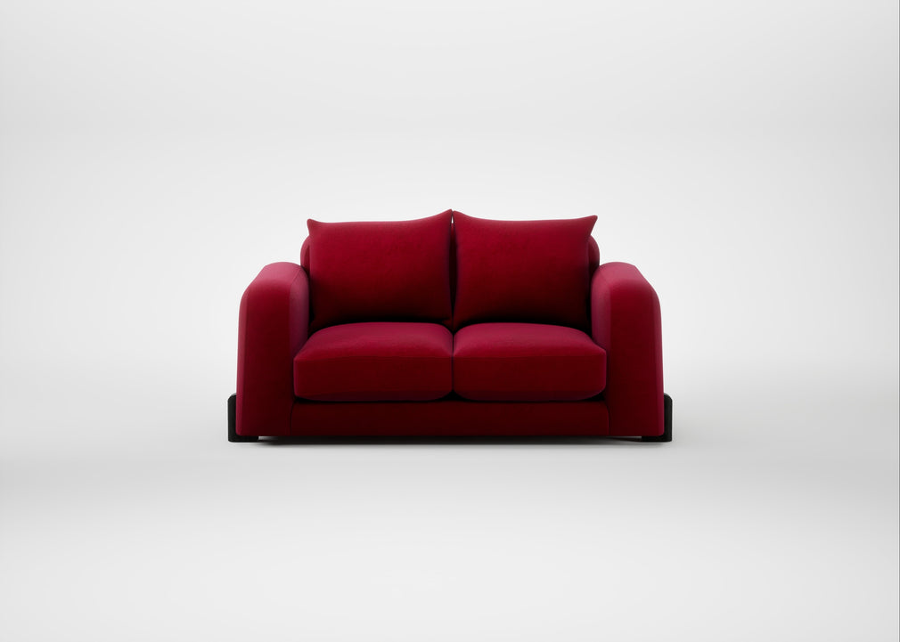 Nuvola 2 Seater Sofa Smart Luxe Velvet Mulberry / Black