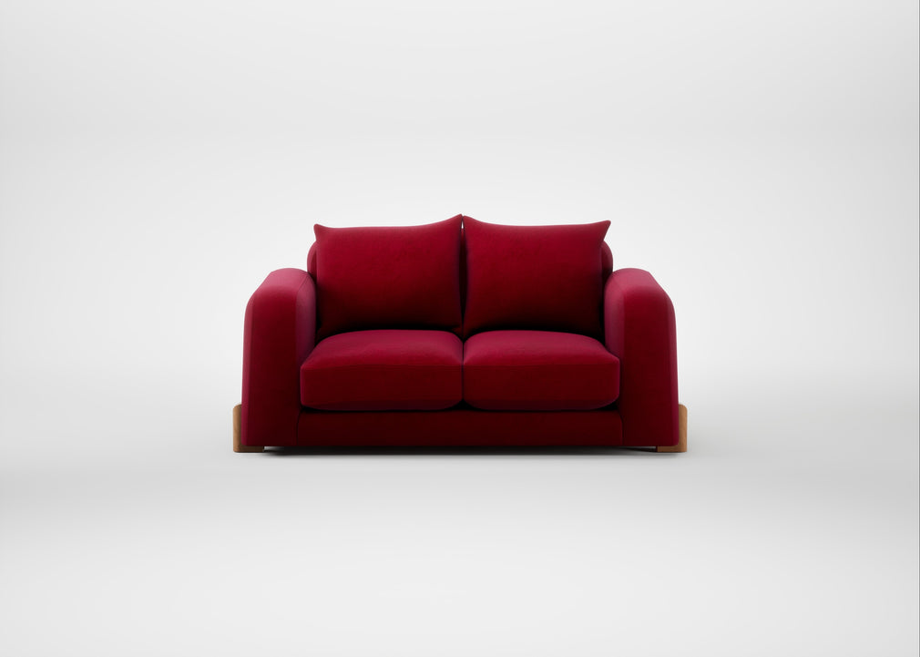 Nuvola 2 Seater Sofa Smart Luxe Velvet Mulberry / Natural