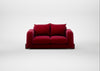 Nuvola 2 Seater Sofa Smart Luxe Velvet Mulberry / Walnut Stained