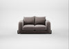 Nuvola 2 Seater Sofa Smart Luxe Velvet Mushroom / Black