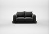 Nuvola 2 Seater Sofa Smart Luxe Velvet Nickel / Black