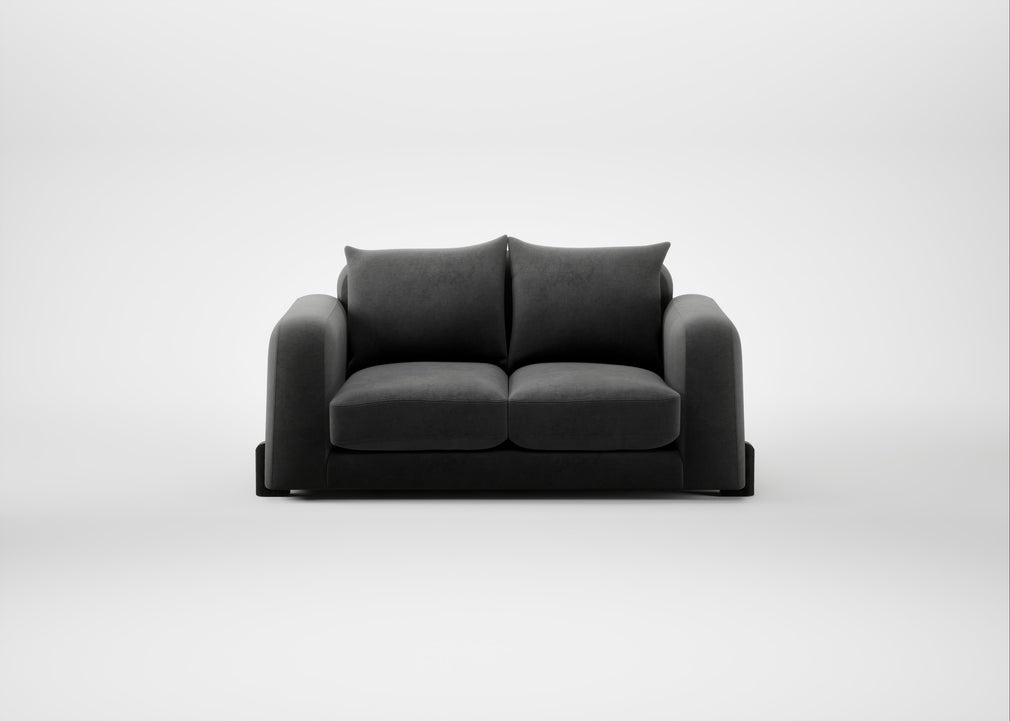 Nuvola 2 Seater Sofa Smart Luxe Velvet Nickel / Black