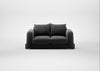 Nuvola 2 Seater Sofa Smart Luxe Velvet Nickel / Walnut Stained