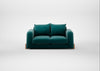Nuvola 2 Seater Sofa Smart Luxe Velvet Ocean Green / Natural