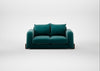 Nuvola 2 Seater Sofa Smart Luxe Velvet Ocean Green / Walnut Stained
