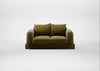 Nuvola 2 Seater Sofa Smart Luxe Velvet Peridot / Black