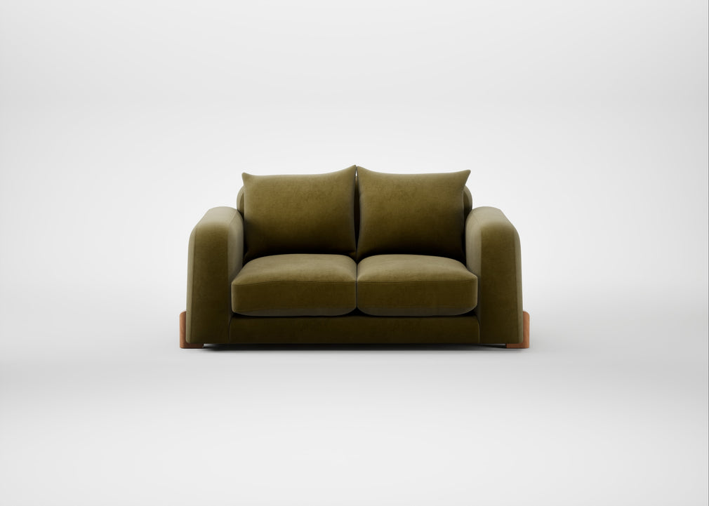 Nuvola 2 Seater Sofa Smart Luxe Velvet Peridot / Natural