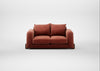 Nuvola 2 Seater Sofa Smart Luxe Velvet Tawny / Walnut Stained