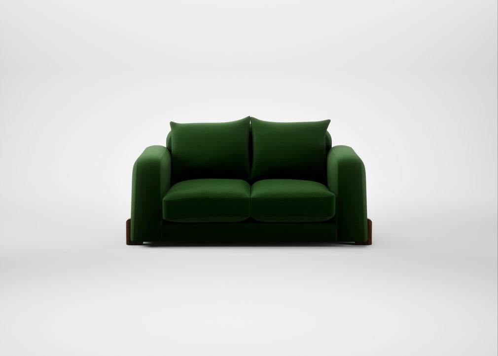 Nuvola 2 Seater Sofa Smart Velvet Forest / Walnut Stained