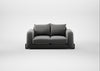 Nuvola 2 Seater Sofa Smart Velvet Mercury / Black