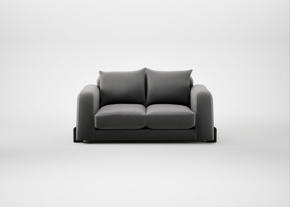 Nuvola 2 Seater Sofa Smart Velvet Mercury / Black