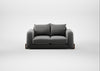 Nuvola 2 Seater Sofa Smart Velvet Mercury / Walnut Stained