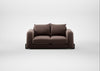 Nuvola 2 Seater Sofa Smart Velvet Mouse / Black