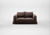 Nuvola 2 Seater Sofa Smart Velvet Mouse / Walnut Stained