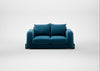 Nuvola 2 Seater Sofa Smart Velvet Ocean Blue / Black