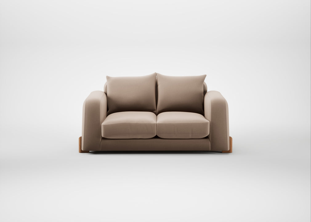 Nuvola 2 Seater Sofa Smart Velvet Pebble / Natural