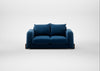 Nuvola 2 Seater Sofa Smart Velvet Petrol / Walnut Stained