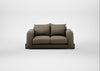 Nuvola 2 Seater Sofa Boucle Velvet Rocky / Walnut Stained
