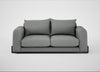 Nuvola 3 Seater Sofa Boucle Steel / Black