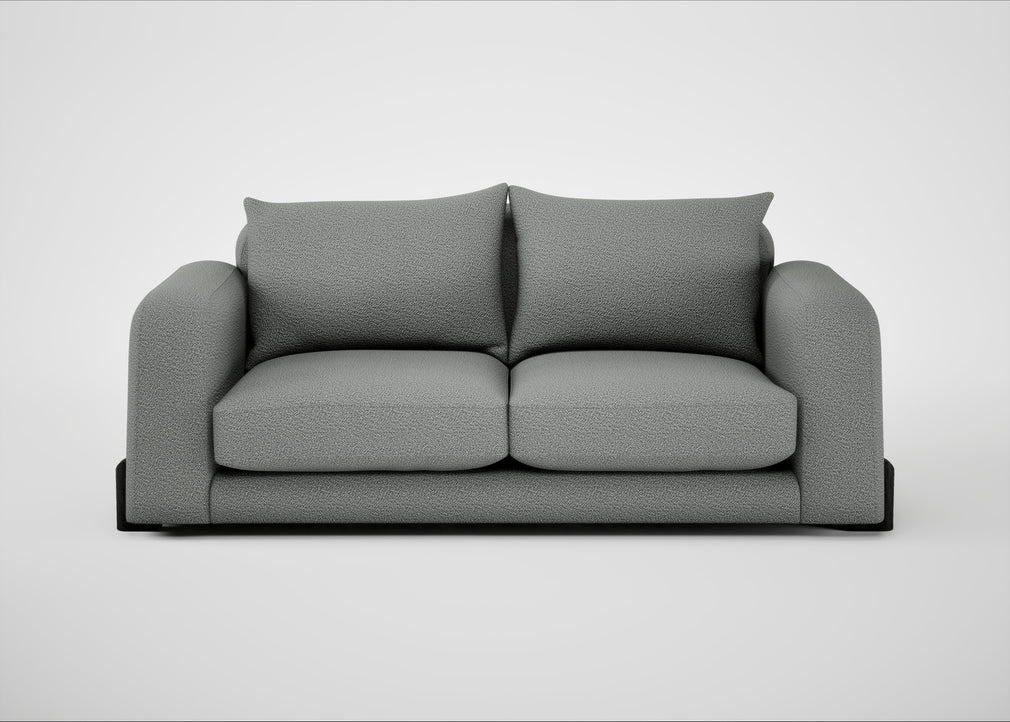 Nuvola 3 Seater Sofa Boucle Steel / Black