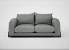Nuvola 3 Seater Sofa Boucle Steel / Walnut Stained