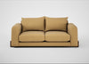 Nuvola 3 Seater Sofa Boucle Tweed Citrine / Walnut Stained