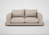 Nuvola 3 Seater Sofa Boucle Tweed Pearl / Walnut Stained