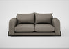 Nuvola 3 Seater Sofa Broad Weave Pebble / Black